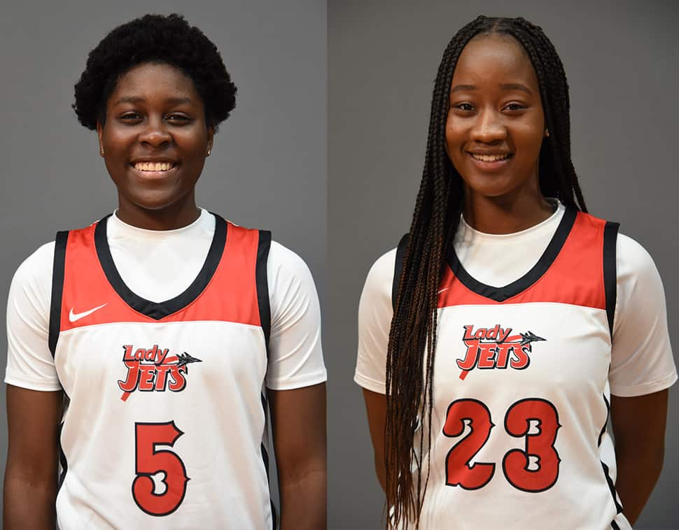 Alexia Dizeko (5) and Fanta Gassama (23) selected to represent South Georgia Technical College Lady Jets in the 2022 NJCAA All-Star Weekend in Atlanta on July 22nd & 23rd.