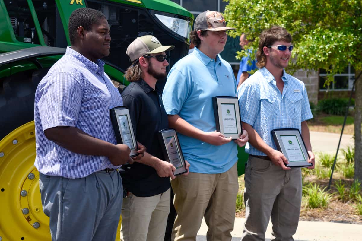 Some of the recent graduates of the John Deere Agricultural Technology program at South Georgia Technical College pose for a photo.
