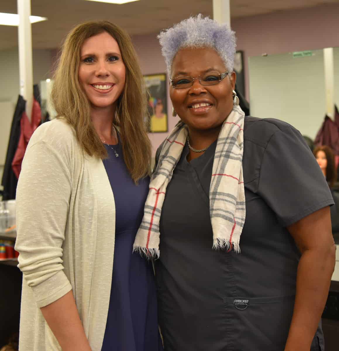 SGTC graduate Janice Goodin is shown above with SGTC Cosmetology Instructor Dorothea Lusane McKenzie.