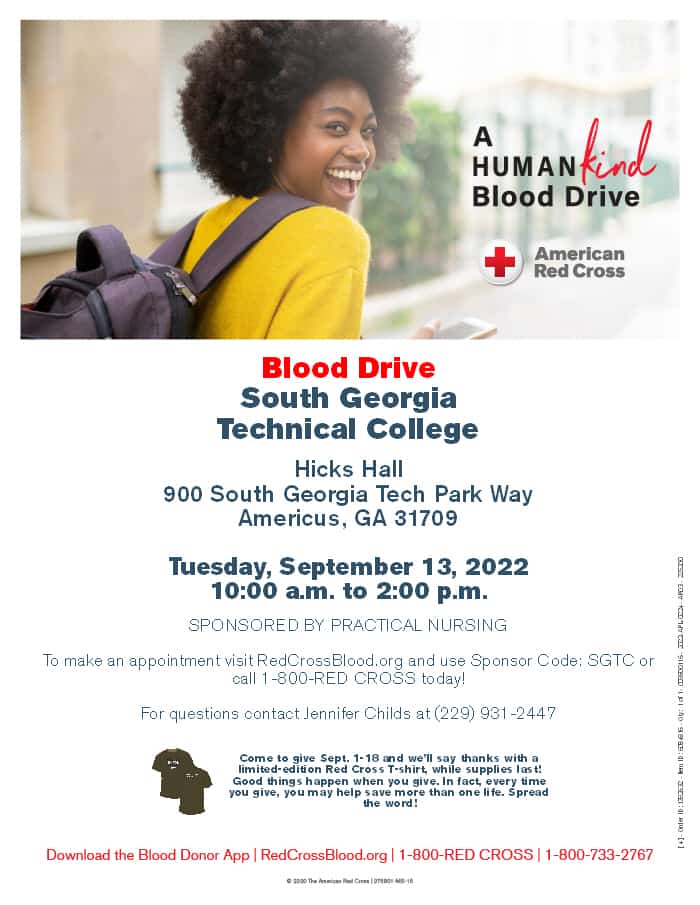 SGTC Blood Drive September 13, 2022