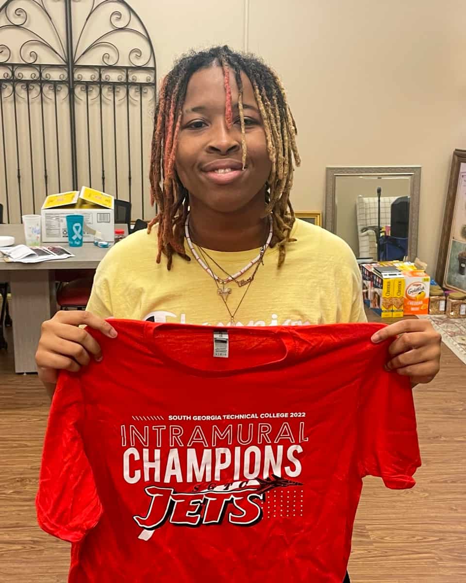 Gabrielle Wade won the recent intramural billiards tournament at SGTC.