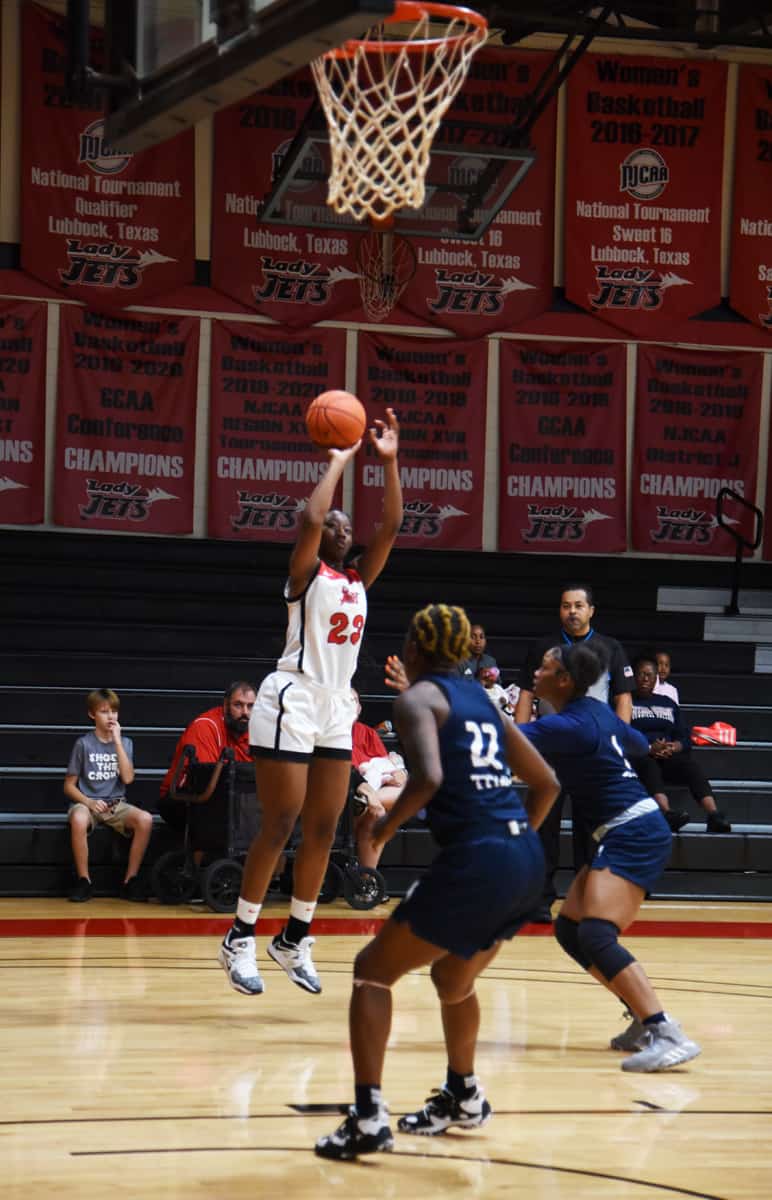 Fanta Gassama, 23, had a double-double night against Central Georgia Tech with 19 points and 19 rebounds.