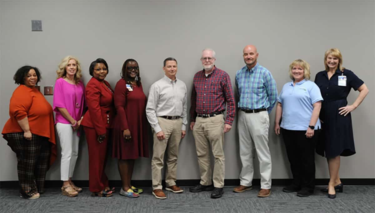 Pictured left to right: Nicole Turner, Business Technology Instructor; Teresa Jolly, Business Technology Instructor; Tammy Hamilton, Accounting Instructor; Vickie Teemer, Crisp Regional Hospital; Tim Powers, Planters First Bank; Mark Lewis, TCSG; David Wade, City of Cordele; Becky Fitzgibbons, Crisp County Power; and Jessica Carter, Crisp Regional Hospital.