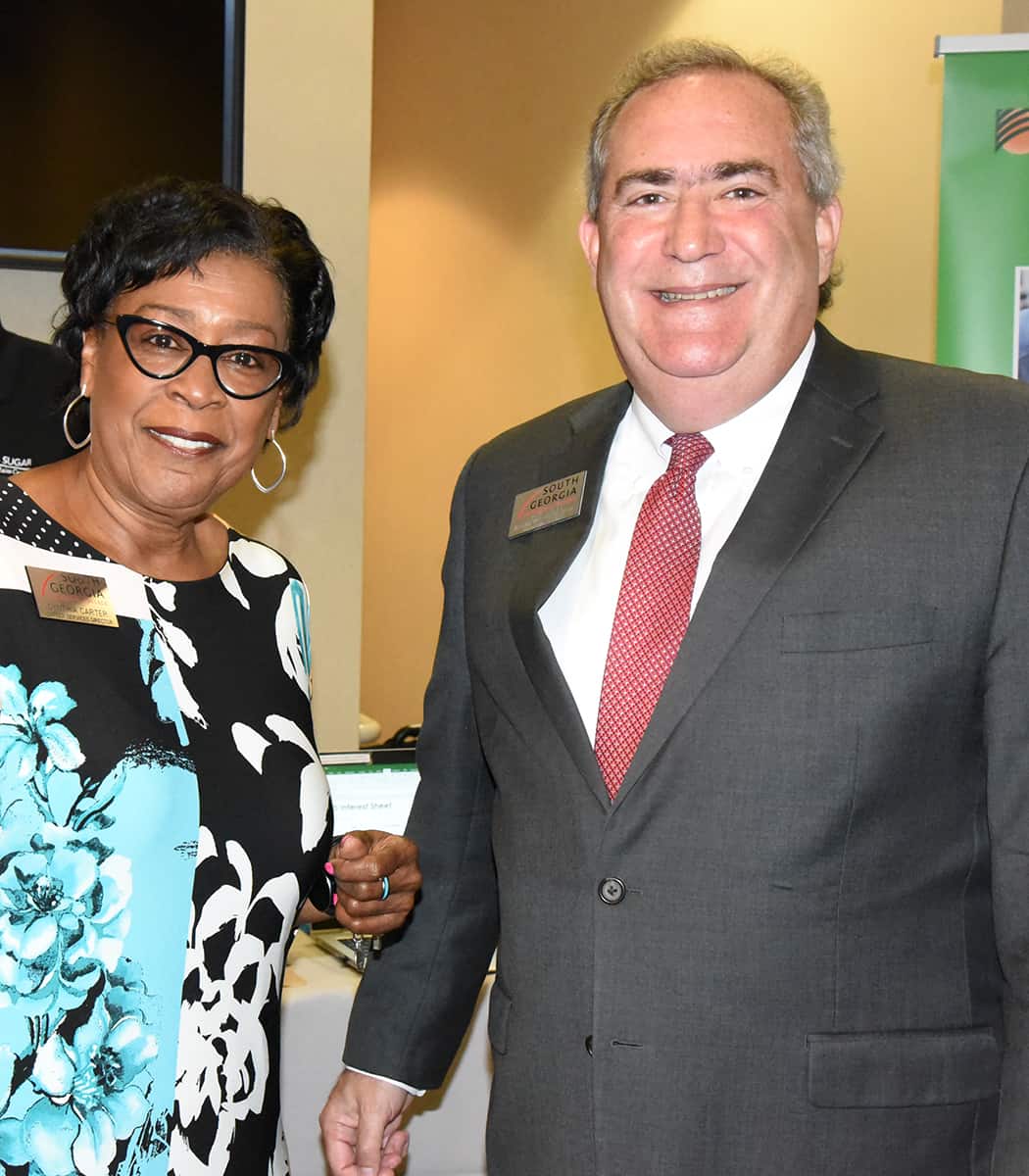 South Georgia Technical College Director of Career Services Cynthnia Carter is shown above with SGTC Director of Business and Industry Services and Interim VP of Academic Affairs Paul Farr at the SGTC Career Fair Hiring event.