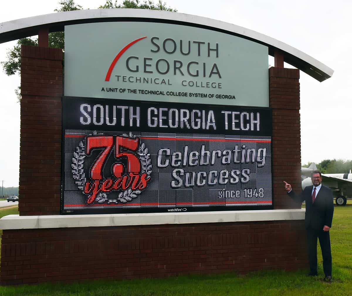 South Georgia Technical College President Dr. John Watford is shown above encouraging individuals to reconnect with the college as part of SGTC’s 75th anniversary celebration of successes.