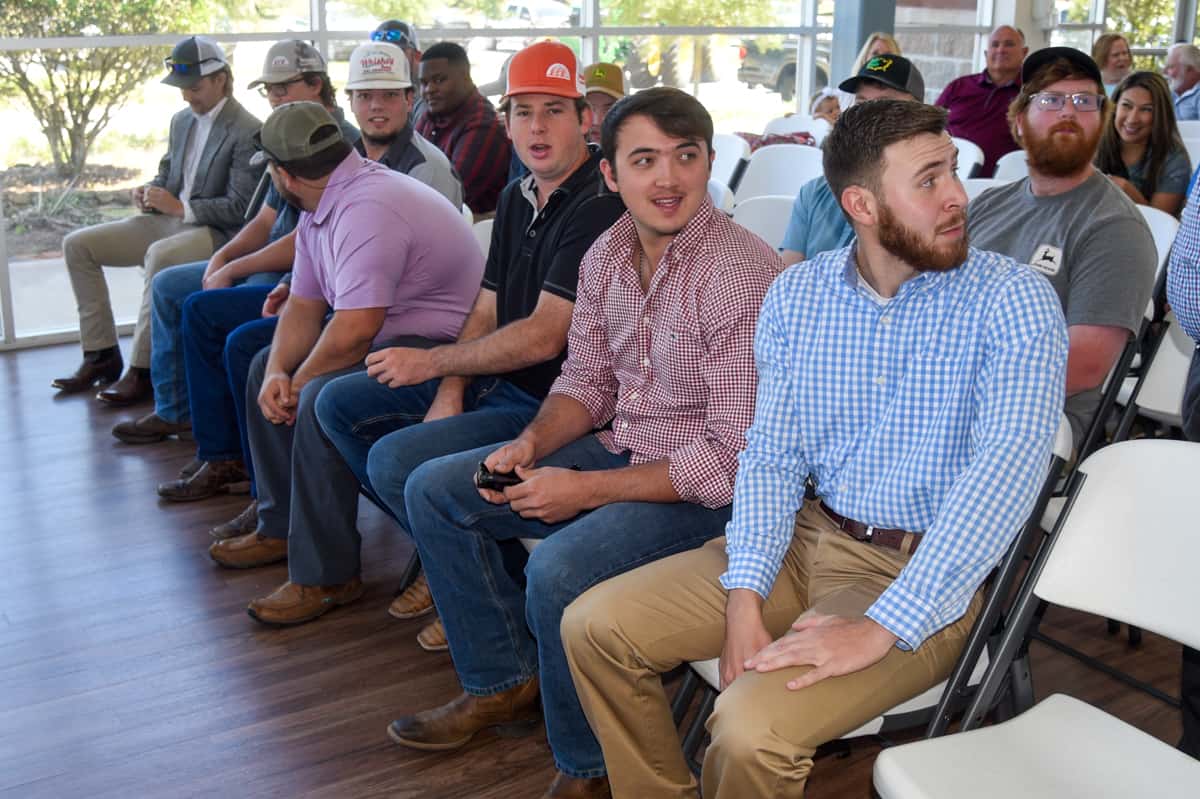 SGTC John Deere Agricultural Technology graduates await the start of a ceremony to honor their accomplishments.