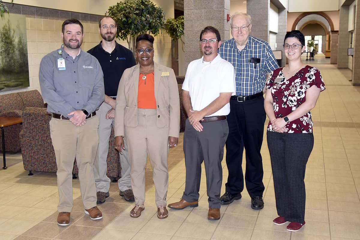 Pictured (l-r) are members of the SGTC CIS advisory committee William Patterson, Chris Saunders, Veronda Cladd, Mike Wilson, Nelson McCrary, and Brianna Greenberg.