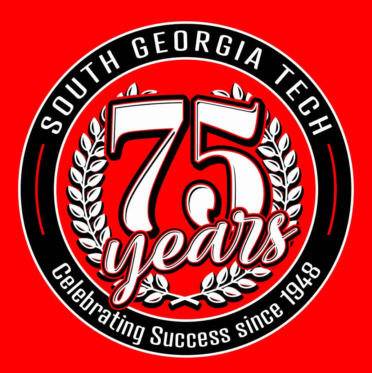Shown above is SGTC’s 75th anniversary logo that will be on the free t-shirts given to students who sign up for Fall semester.