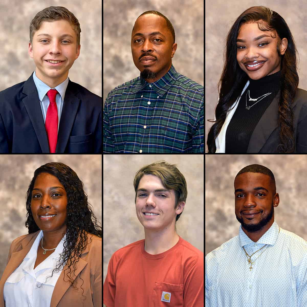 Pictured are the finalists to represent SGTC in the TCSG GOAL competition. Top row (l-r): Joshua Bartlett, Damon Brown, and Katlin Champion. Bottom row (l-r): Diquita Mathis, Zackary Mincey, and Eddie Williams.