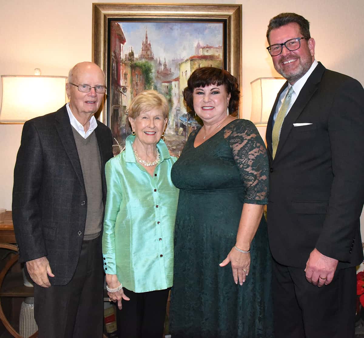 SGTC Foundation Chair Bill Harris and his wife, Ann, are shown above with SGTC President Dr. John and Barbara Watford.