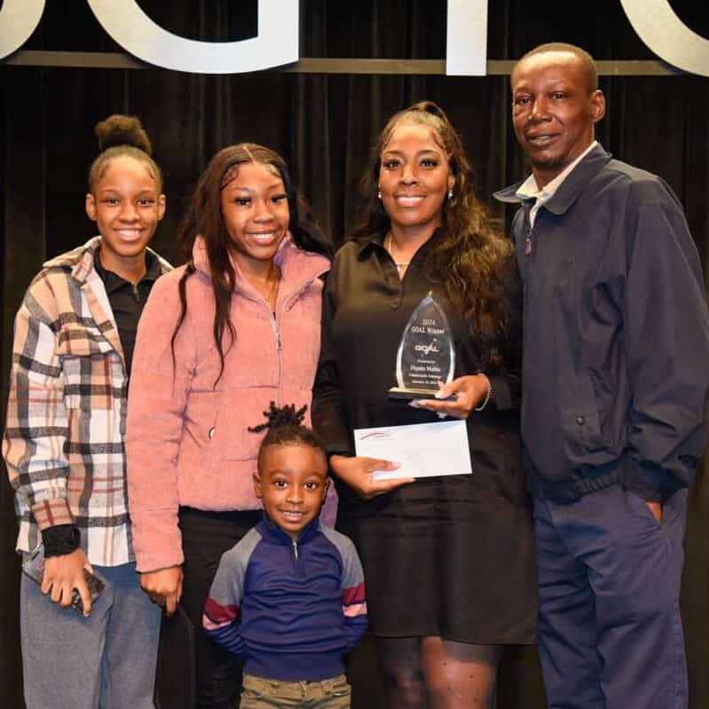 SGTC 2024 GOAL winner Diquita Mathis with her family.