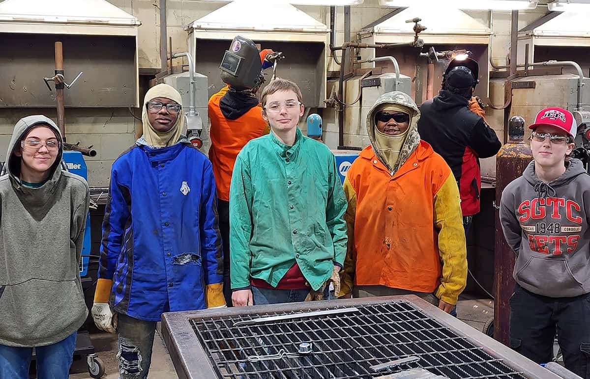 Shown above (l to r) are Eve Myers, Ajada Brown, Kristin Tomberlin, E’Lacious Holt, and Shawna Wade. Not show is Jasmin Vazquez Maldonado and Brad Aldridge, SGTC Welding & Joining Technology Instructor on the Crisp County Center campus