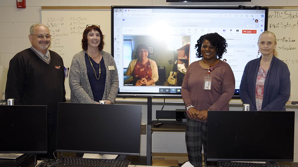 Pictured are members of the South Georgia Technical College Drafting program advisory committee Dr. David Finley, instructor Kristie Hudson, Angie Wiseman, Katrice Martin, and Carolyn Hudson.