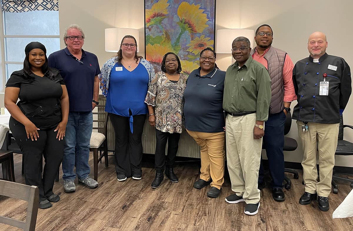Pictured are members of the SGTC Culinary Arts Advisory Council (l-r) Janeisha Brown, Steve Southwell, Katie Pollack, Ethel Waters, Shirley Trice, Larry Jackson, Johnny Davis, and Ricky Watzlowick.