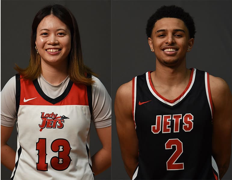SGTC’s Mio Sakano, 13, and Deonte Williams, 2, were named to the NJCAA Region XVII All-Tournament teams for 2023 – 2024.