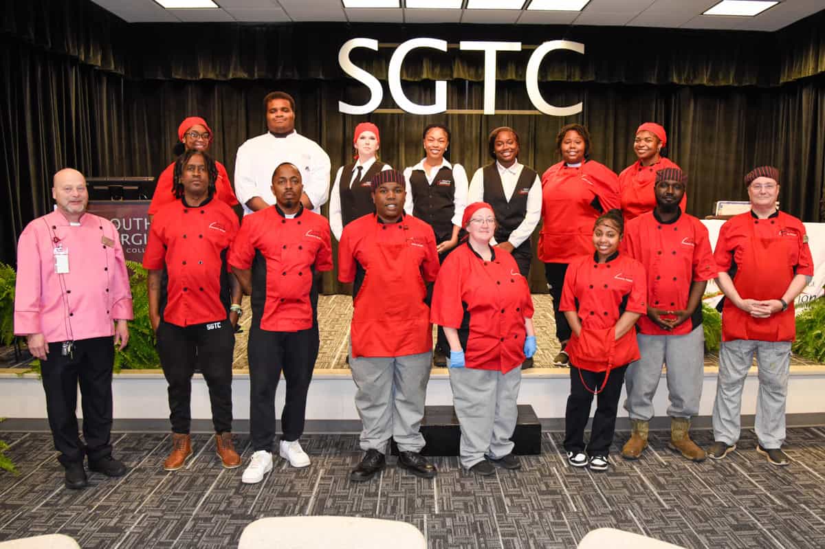 Shown above with SGTC Americus Culinary Arts Instructor Chef Ricky Watzlowick are the culinary arts students from the Americus campus that helped prepare and serve the main meal at the SGTC Foundation Donor Dinner.