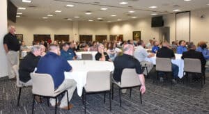 A capacity crowd of South Georgia Technical College Caterpillar Heavy Equipment Dealer’s Service Technician and Electric Power Generation graduates, their families and CAT dealer representatives gathered prior to graduation for a dinner sponsored by the CAT dealers for their graduates in the John M. Pope Industrial Technology Center.