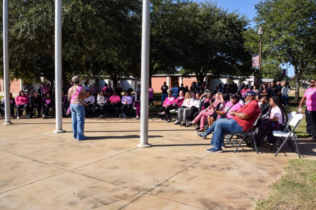 Participants in the SGTC breast cancer awareness day event