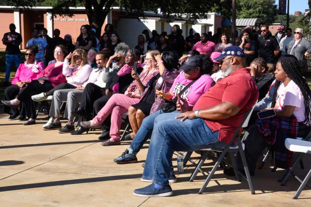 Participants in the SGTC breast cancer awareness day event