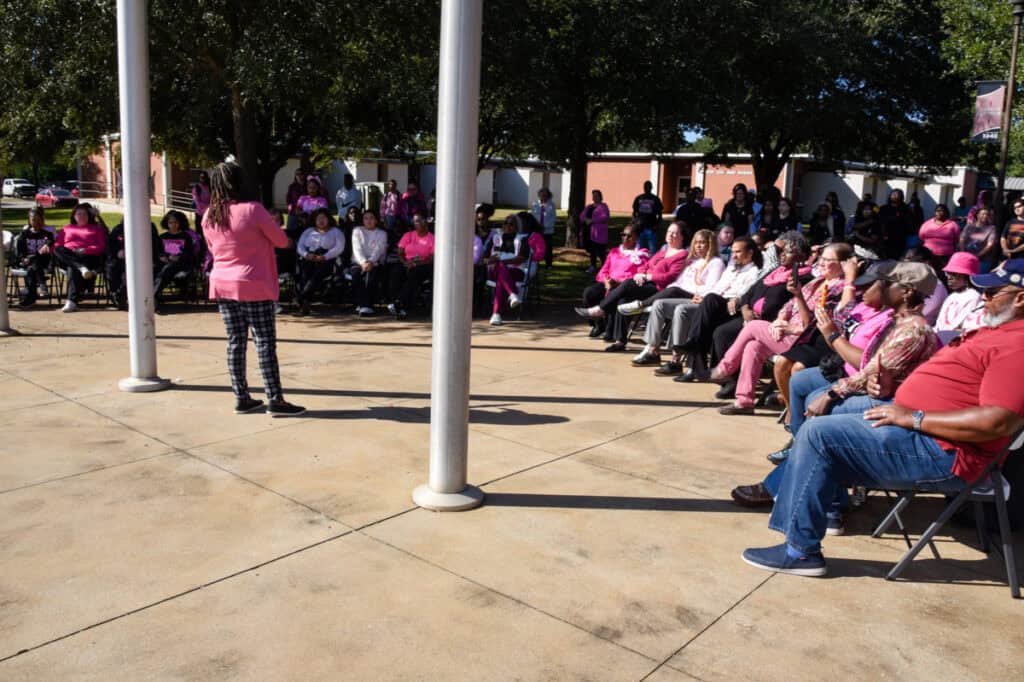 Participants in the SGTC breast cancer awareness day event