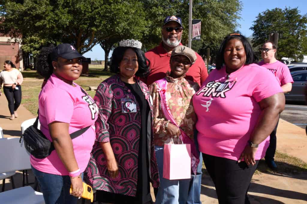 Participants in the SGTC breast cancer awareness day event