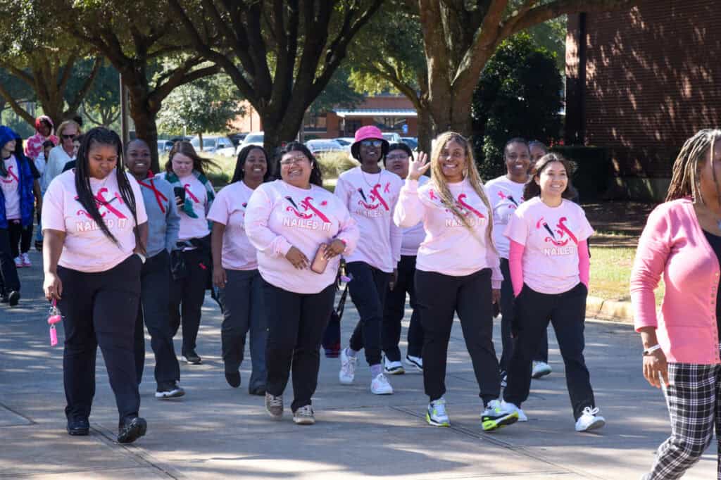 Participants in the SGTC breast cancer awareness day event