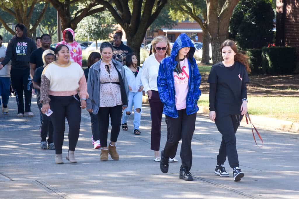 Participants in the SGTC breast cancer awareness day event