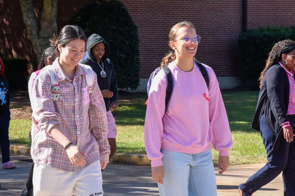 Participants in the SGTC breast cancer awareness day event