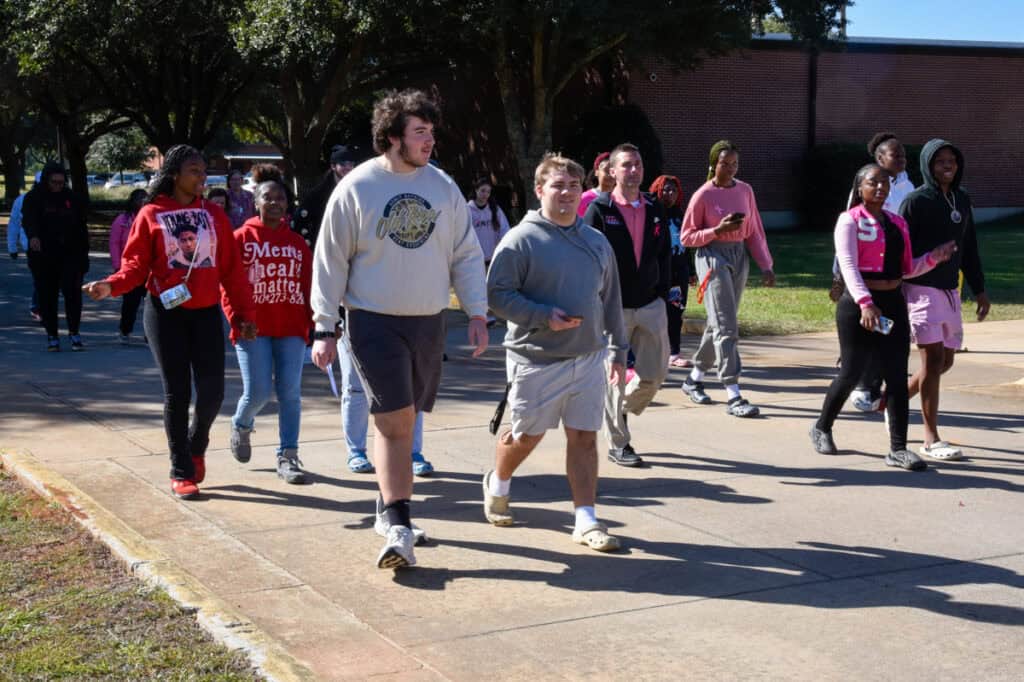 Participants in the SGTC breast cancer awareness day event