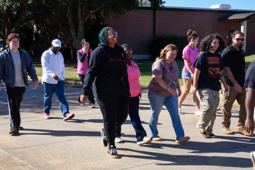Participants in the SGTC breast cancer awareness day event