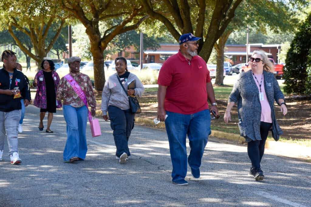 Participants in the SGTC breast cancer awareness day event