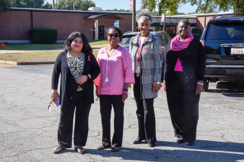 Participants in the SGTC breast cancer awareness day event