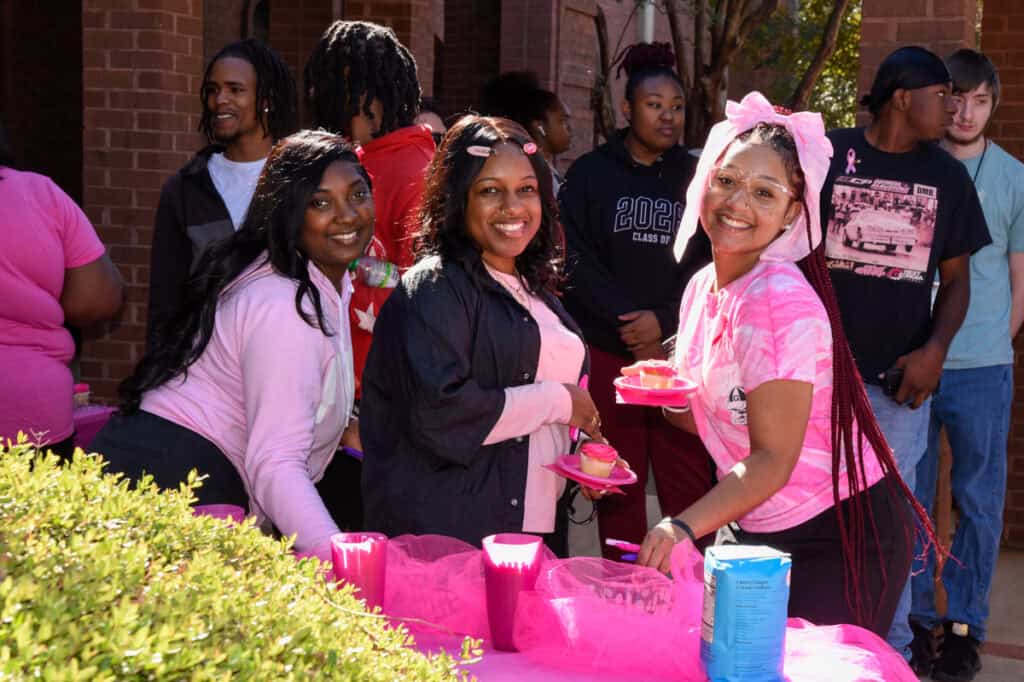 Participants in the SGTC breast cancer awareness day event
