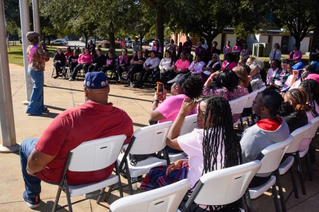 Participants in the SGTC breast cancer awareness day event