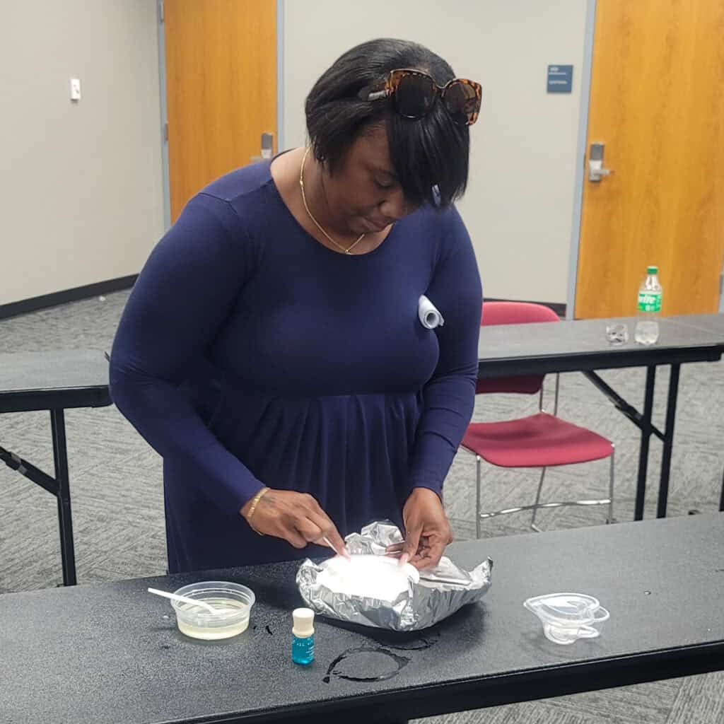 Students at the SGTC Crisp County Center participate in the recent Make Your Own Sugar Scrubs Event.