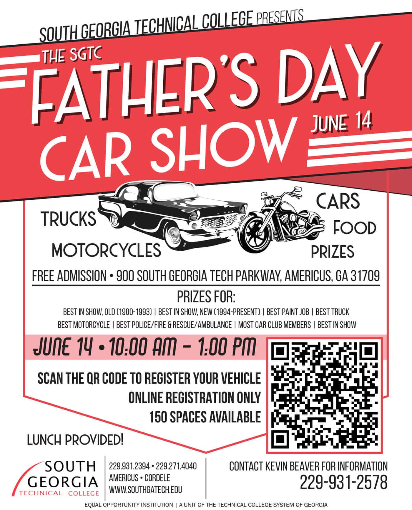 Join us for the SGTC annual Father's Day Car Show on June 14.