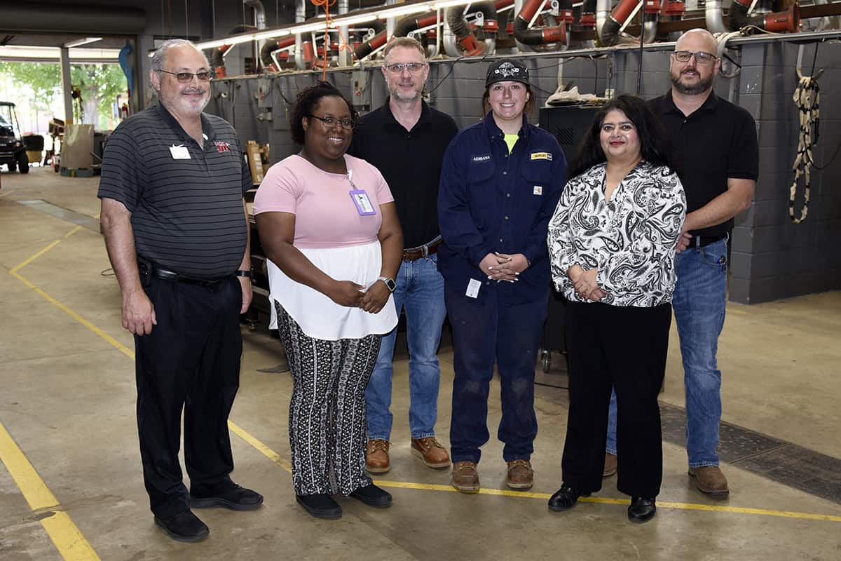 Pictured left-right are members of the SGTC Electronics advisory committee Dr. David Finley, Alecia Pinckney, Brad Aldridge, Adriana Szach, Sandhya Muljibhai and Ted Eschmann.