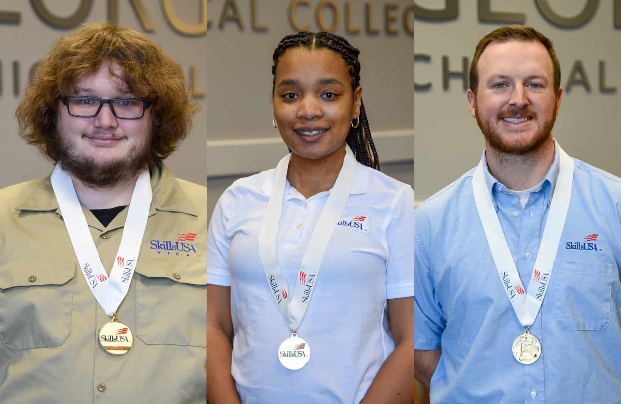 From left: Blake Archer, A’Neya Mack and Hayden Tucker represented South Georgia Technical College at the nation SkillsUSA competition, placing among the best in the nation.