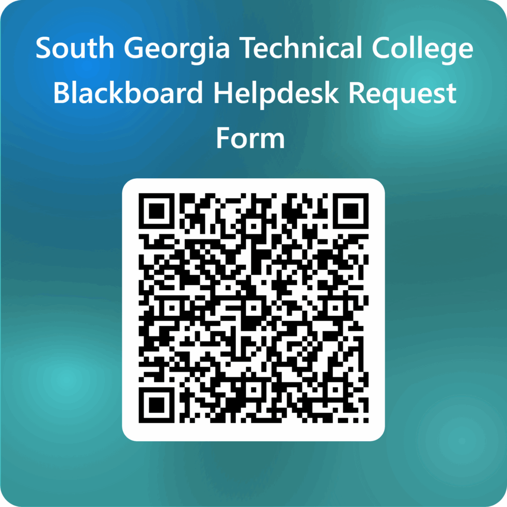 QR code for assistance with blackboard login