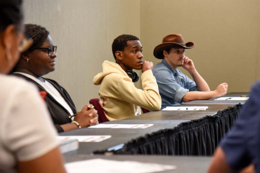 Students at SGA meeting