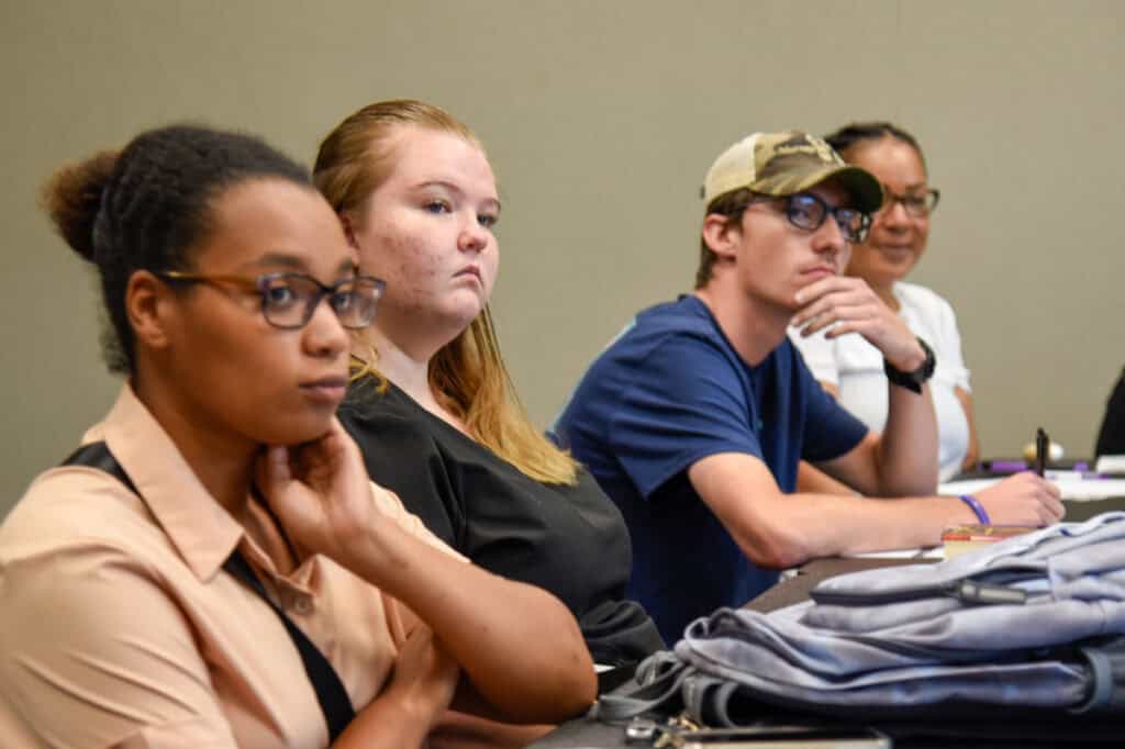 Students at SGA meeting