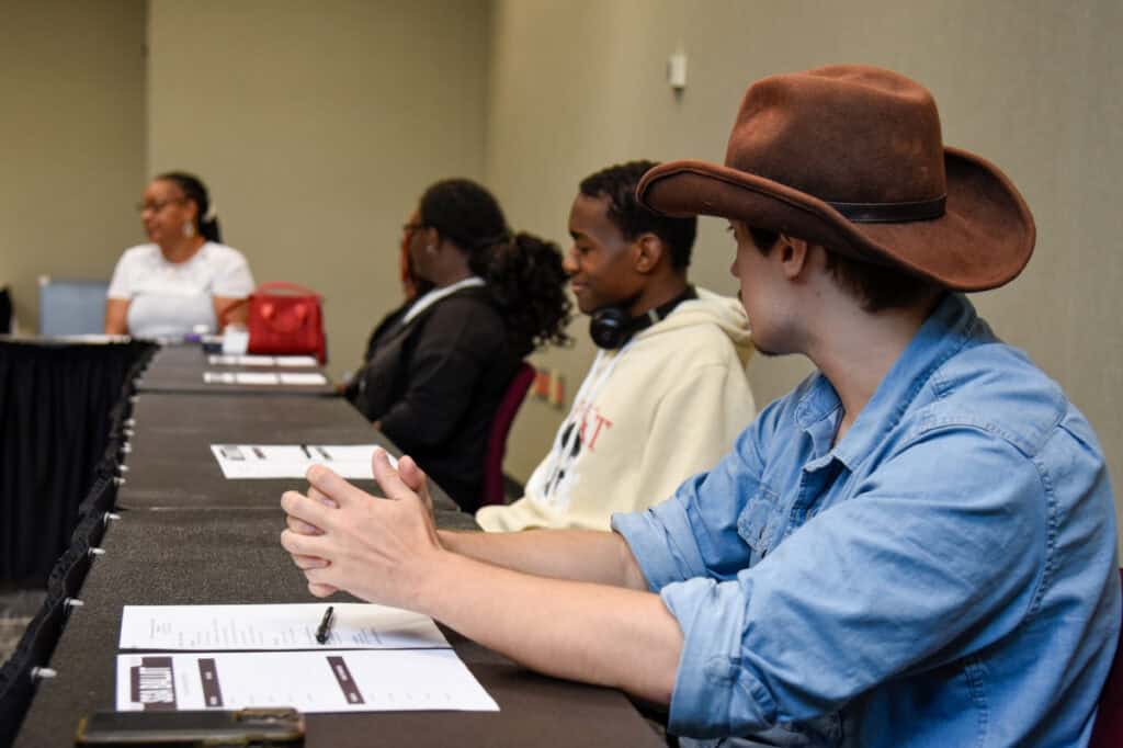 Students at SGA meeting