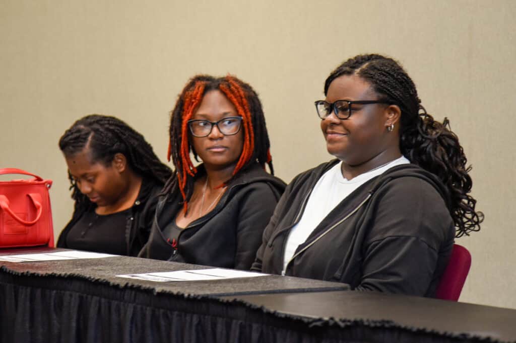 Students at SGA meeting