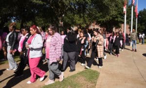 Shown above are some of the SGTC faculty, staff, and students who turned out for the SGTC Breast Cancer Awareness Walk on the SGTC campus recently.