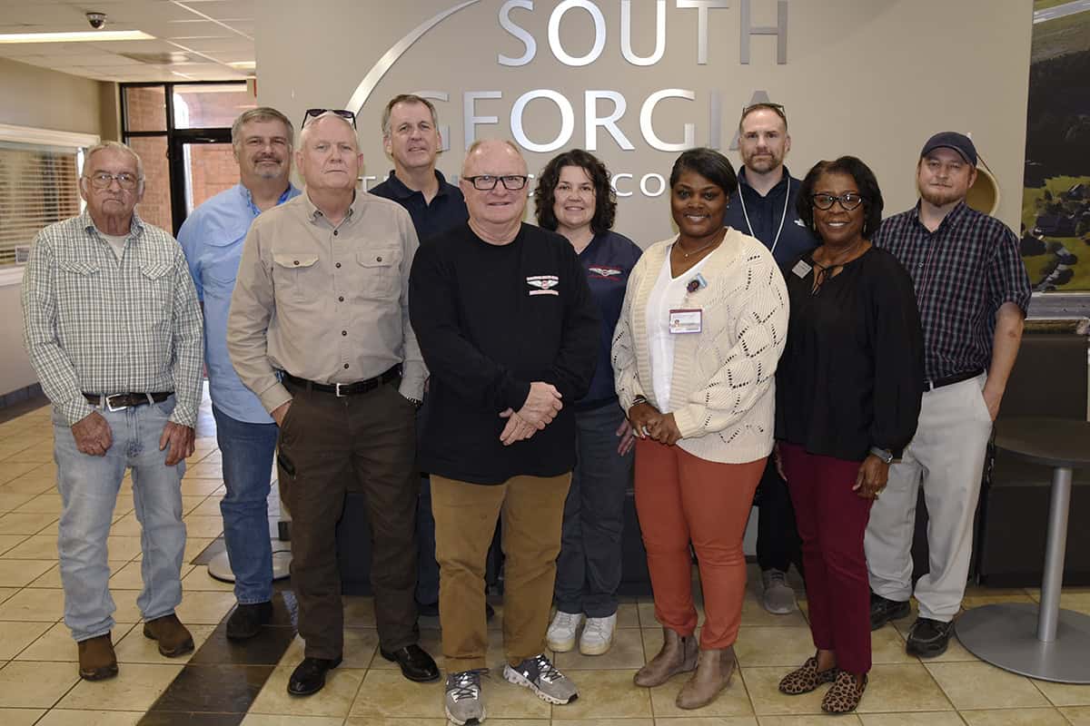 Pictured are members of the SGTC Aviation Advisory Committee (l-r) Mike Connor , Phillip Connor, David Grant, Paul Pearson, Charles Christmas, Victoria Herron, Katrice Martin, Jess Peabody, Cynthia Carter, and Robert Sturgeon.
