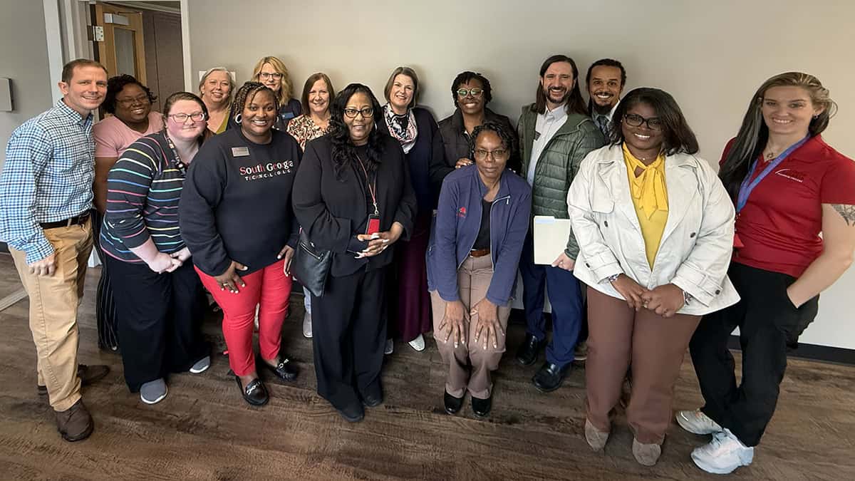 Pictured (l-r) are members of the SGTC General Education advisory committee Matthew Cowan, Alecia Pinckney, Allyson King, Teresa McCook, Brittny Wright-McGrady, Michelle Grinell, Jaye Cripe, Dr. Michele Seay, Reagen Beamon, Jasmine Day-Duncan, Rose Leggett, Jon Stravelakis, Chester Taylor, Katrice Martin, and Madeline Roberts.