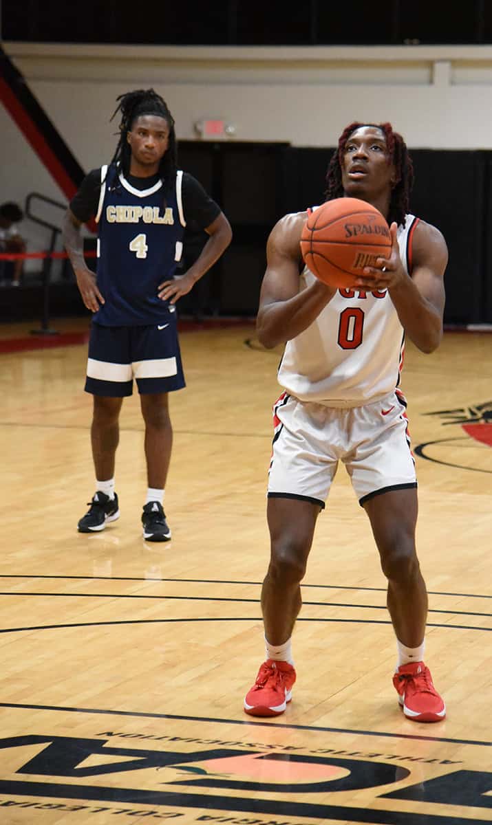 Jalexs Ewing, 0, was the leading scorer for the Jets against Chipola with 22 points. He also had 22 points in the game against Eastern Florida.