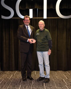 SGTC President Dr. John Watford (l) is shown above presenting the Foundation’s President’s Club Award to Lou Crouch. Crouch has been a major supporter of the SGTC Foundation and the Law Enforcement Academy and it’s students.