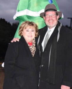 SGTC President Dr. John Watford and his wife, Barbara, greeted many of the cars and visitors to the SGTC campus for the Light Up Your Future event.