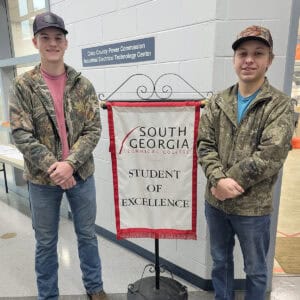 Brothers Luke (left) and Joshua Bartlett excelled in their math courses while pursuing their education in Electrical Systems Technology at South Georgia Technical College. Joshua even earned Student of Excellence honors.